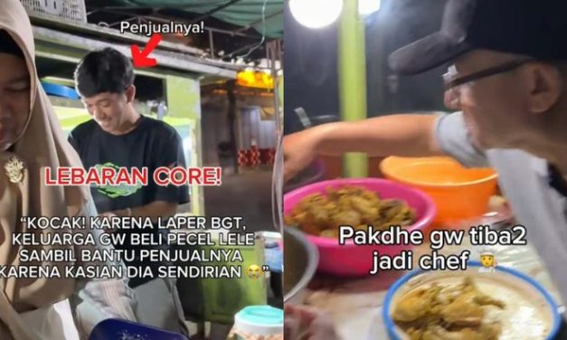 Lebaran Core! Sensasi Viral Satu Keluarga Ikut Campur Di Warung Pecel Ayam