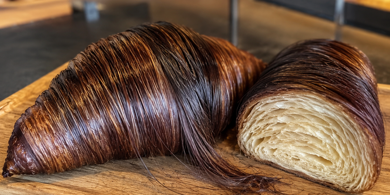 Unik Banget! Roti Croissant Rambut Ternyata Cuma Ide Prank